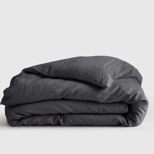 QUINCE European Linen Duvet Cover Full/Queen Charcoal 2447